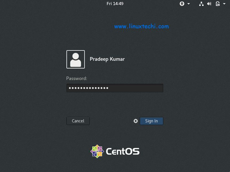 Login-screen-CentOS8