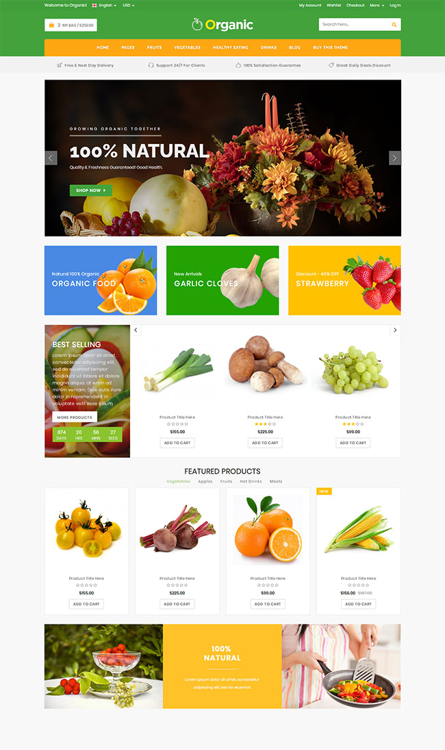 水果蔬菜销售HTML5模板06222221