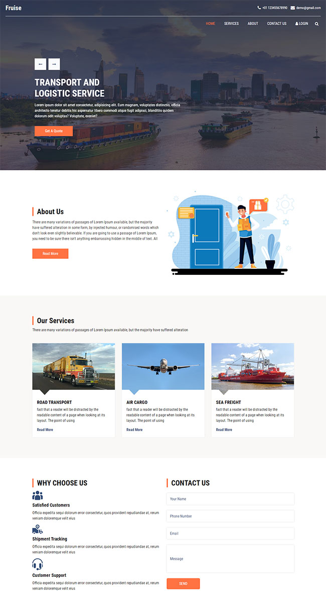 国际物流运输公司网站模板1229