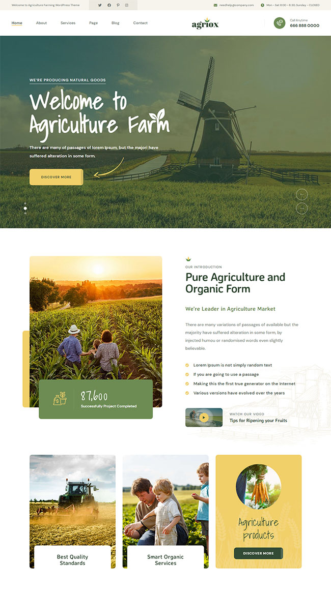 有机生态农业官网HTML5模板901