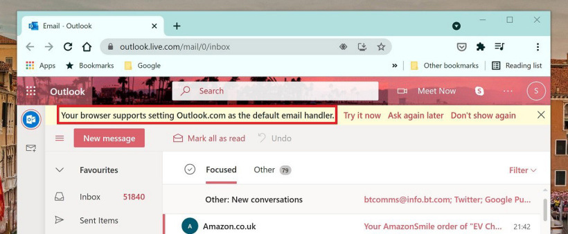 微软已支持设置 Outlook PWA 版作为 Win10/Win11 默认邮件应用