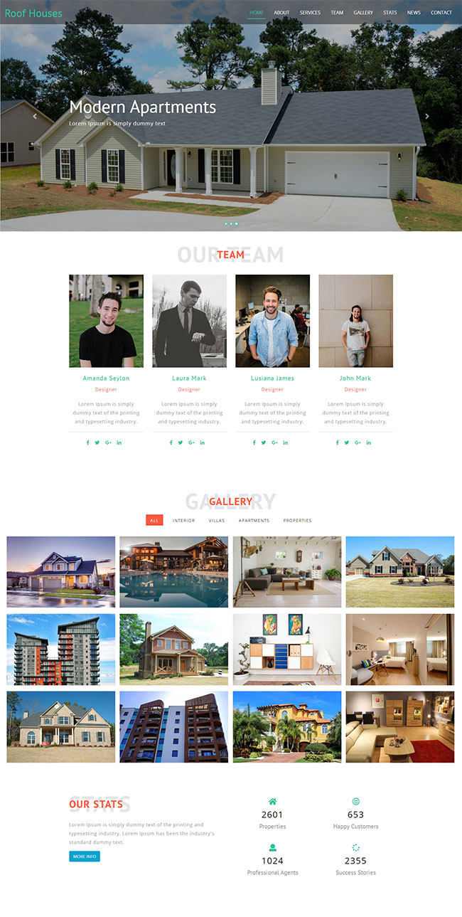 现代住宅房产公司网站模板1011
