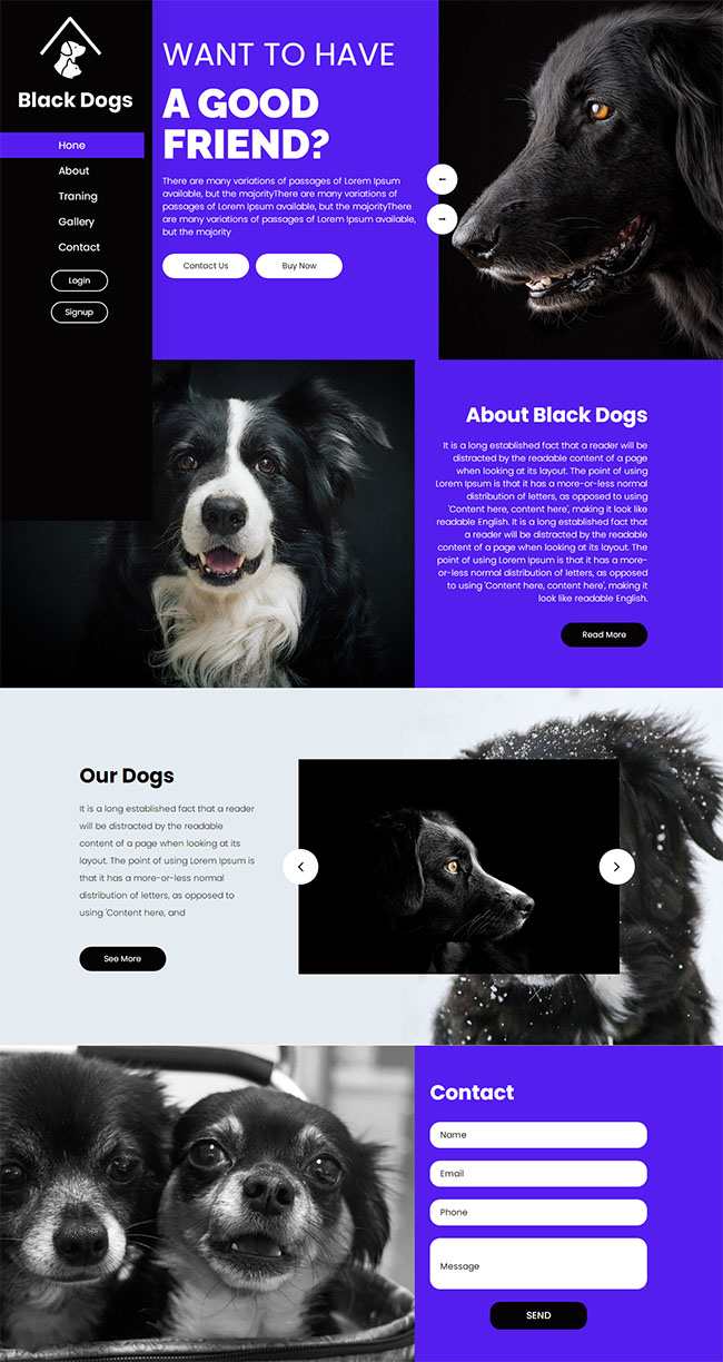 宠物狗交易平台网站模板211
