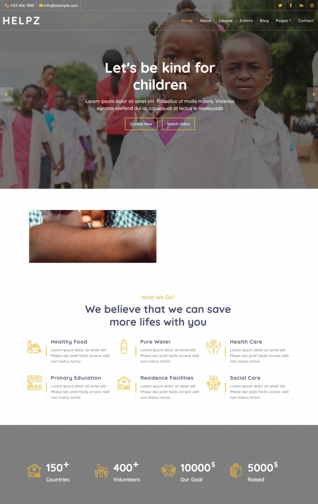 慈善机构宣传网站模板602