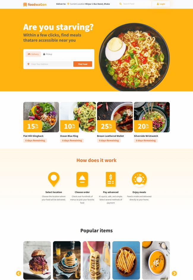 在线订餐服务系统网站模板726