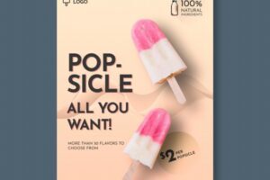 美味雪糕PSD宣传海报设计801
