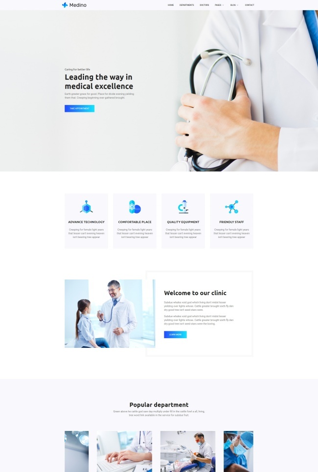 HTML5医疗健康服务网站模板805