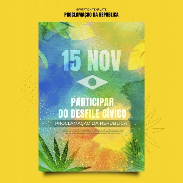 巴西独立日海报设计模板1024