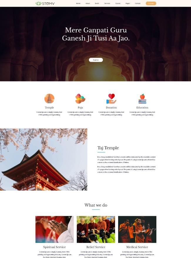 HTML5宗教寺庙祈福网站模板1111