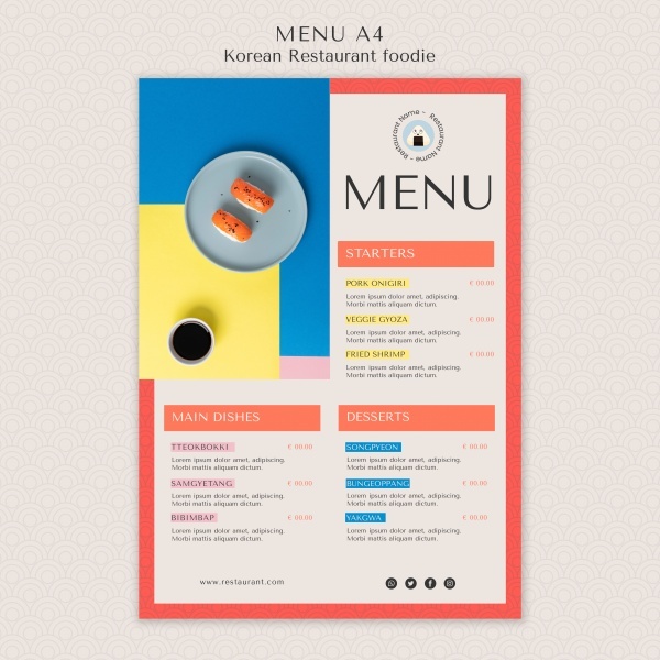 日式寿司餐厅菜单模板117