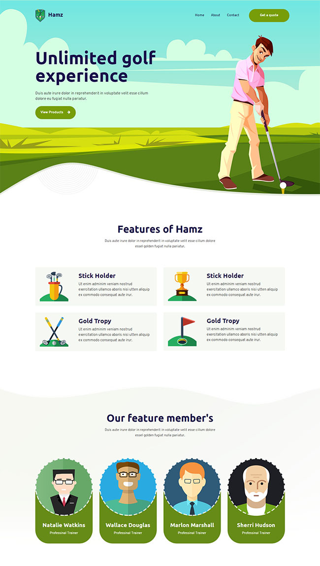 高尔夫运动官网网站模板305