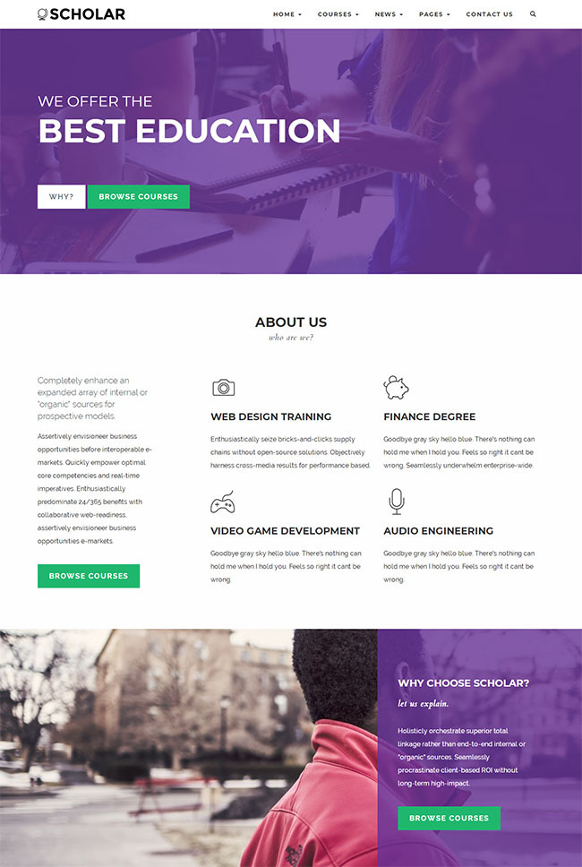 紫色教育平台官网模板323