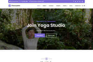 瑜伽课程培训网站模板525