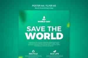 世界环境日绿色海报模板525