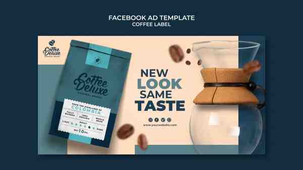 咖啡豆宣传标签模板设计729