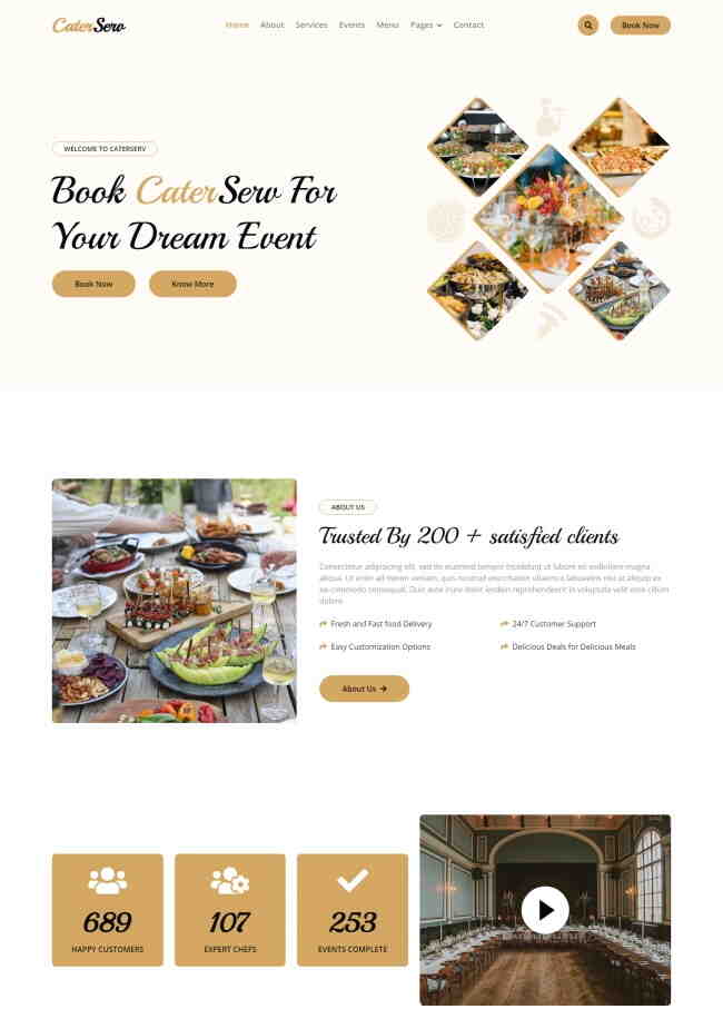 HTML5餐饮服务公司网站模板817