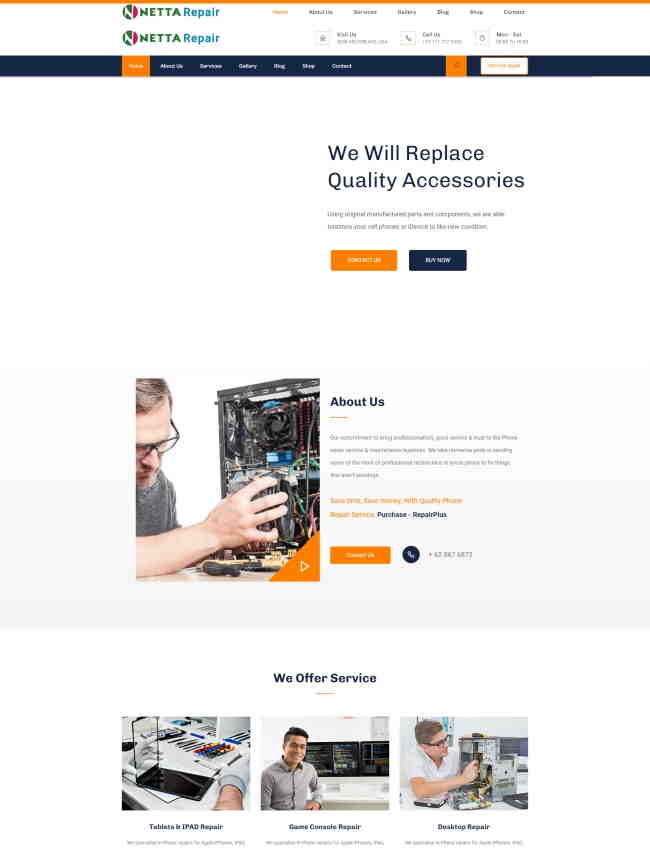 电子产品维修服务公司网站模板1112