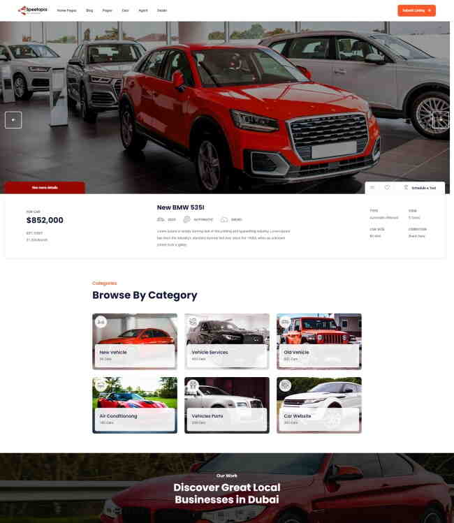 顶级汽车豪车销售服务网站模板1204