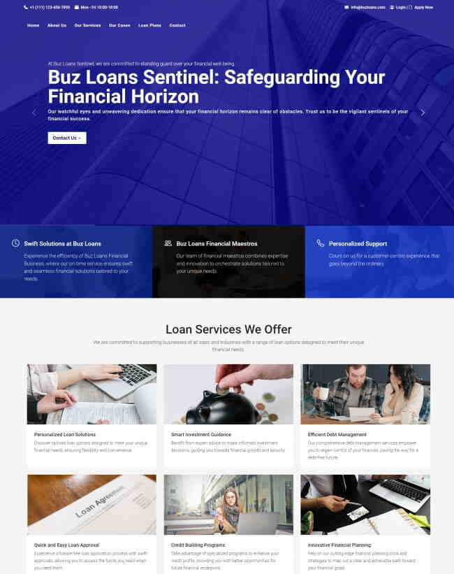响应式理财贷款服务公司网站模板1211