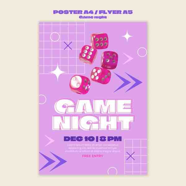游戏之夜娱乐海报模板1225