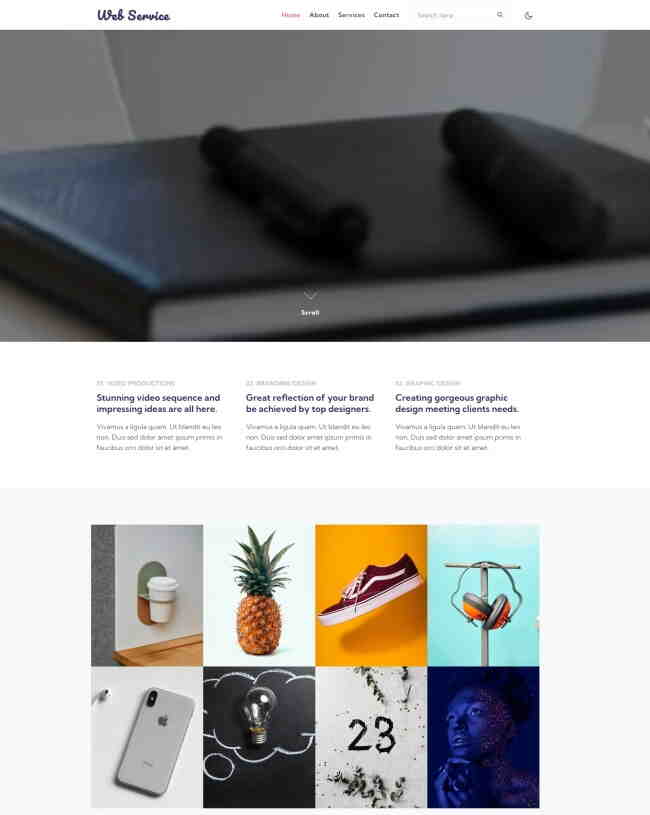 时尚创意设计网络服务公司网站模板302