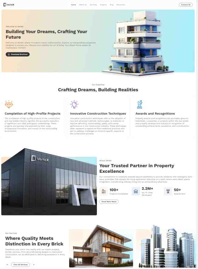 建筑项目服务设计公司网站模板315