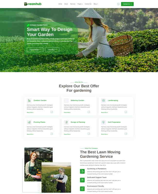 绿色园林景观设计公司网站模板403