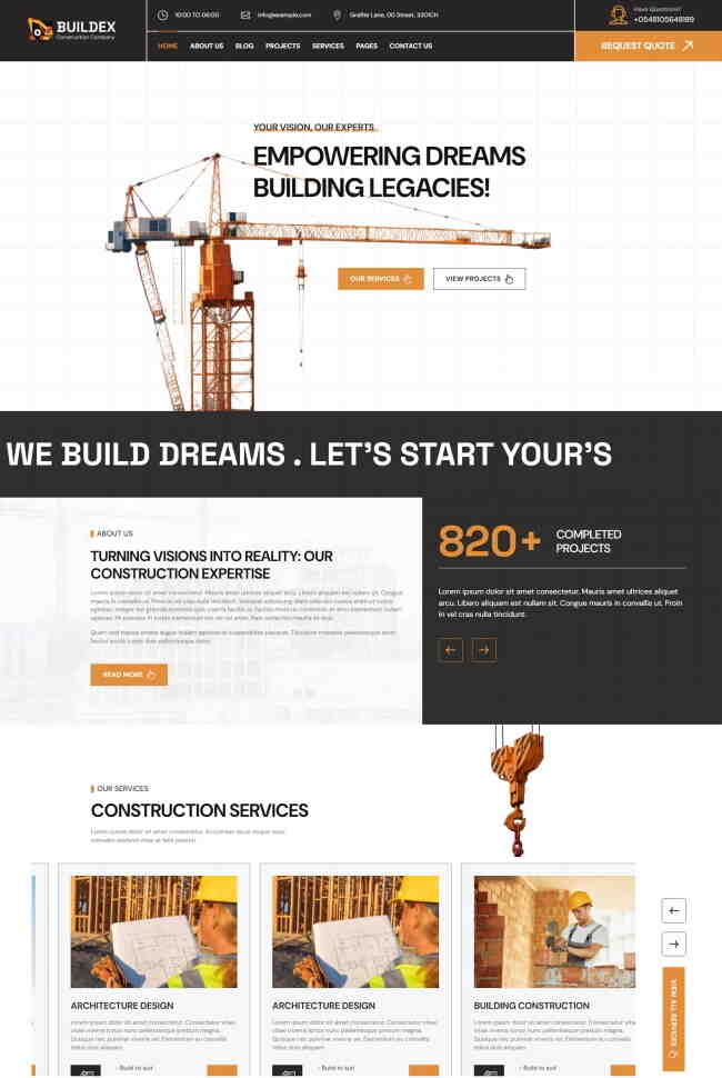 房屋工程建筑服务公司网站模板429