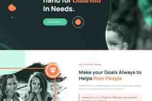 儿童公益慈善网站HTML5模板608