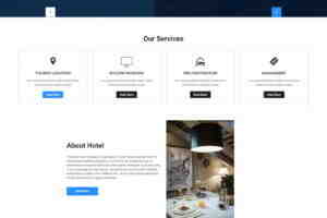 HTML5酒店房间预订服务网站模板703
